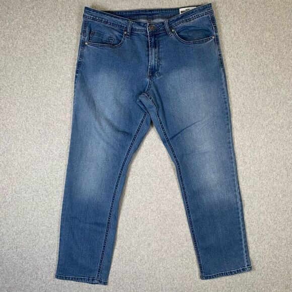 Buffalo David Bitton Jeans Mens 36x30 Axel Slim Stretch Med Blue Wash Denim - Picture 1 of 9